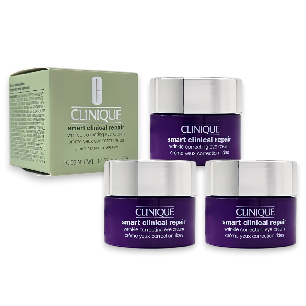 Clinique 倩碧 天才超緊無痕眼霜5ml*3入組【百貨專櫃貨】